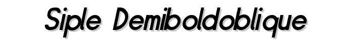 Siple DemiBoldOblique font